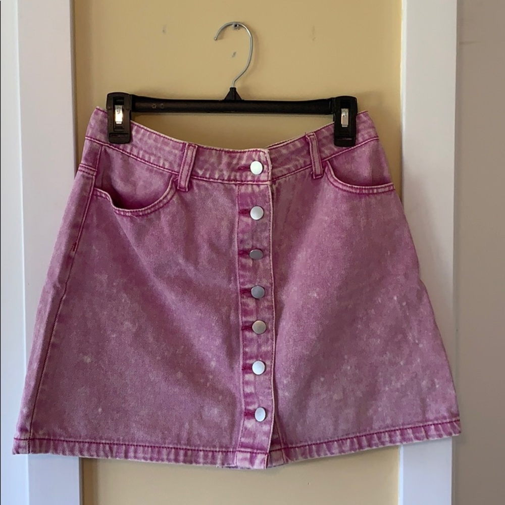 Forever 21 Purple button front denim skirt